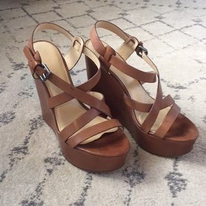 Vera Wang Brown Wedge Sandal